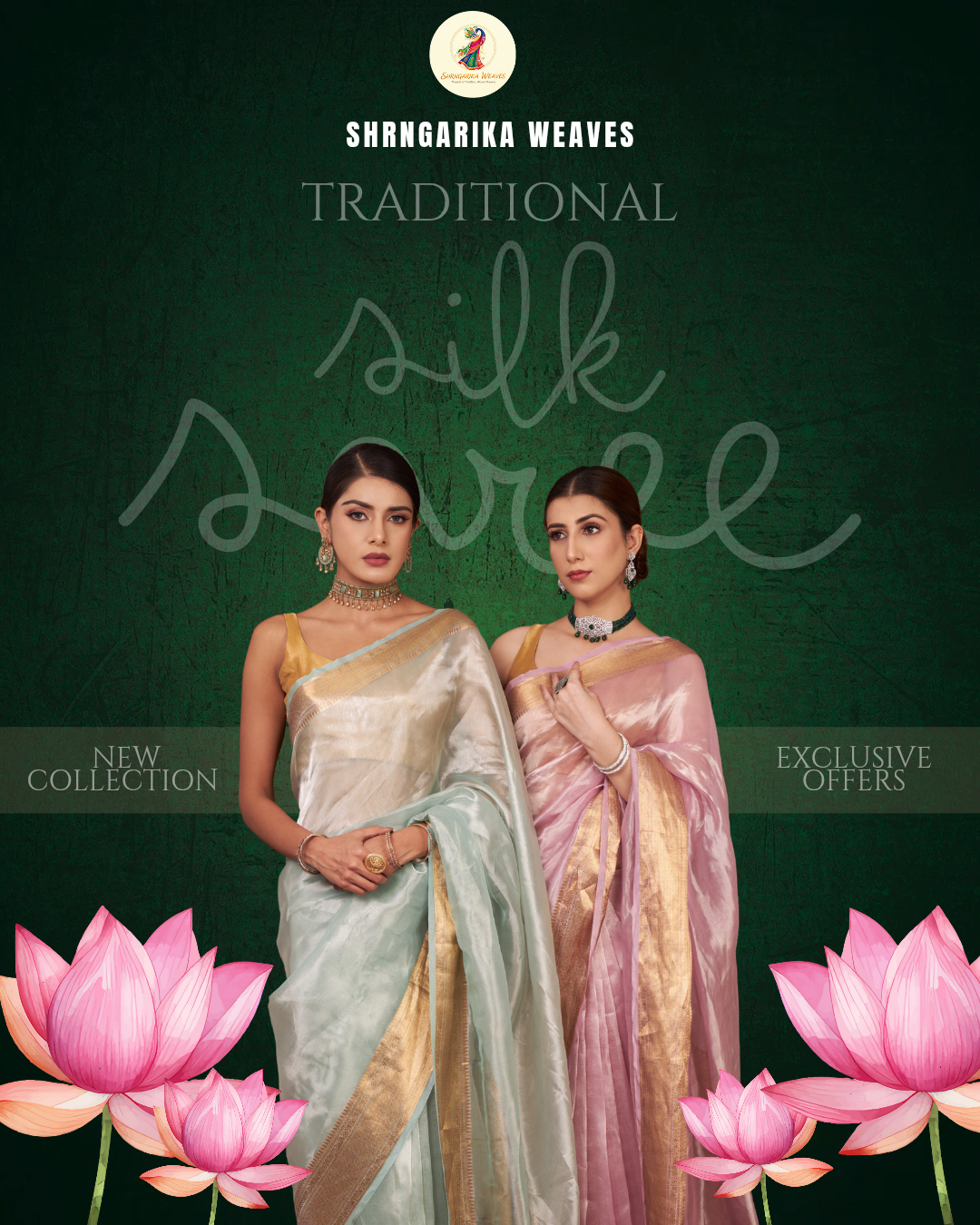 green and pink traditional silk saree new collection carousel instagram pos 20260430 211307 0000