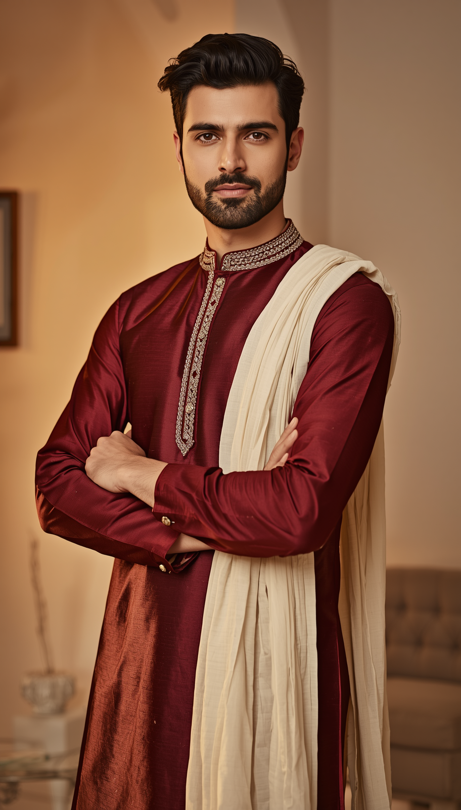 an exceptionally handsome indian male model with striking facial features, 20260504 202611 0000